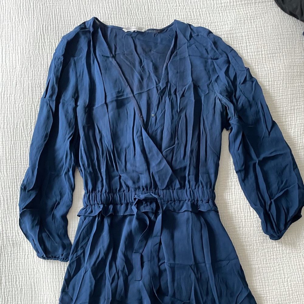 Rebecca Minkoff Blue Tie Mini Dress